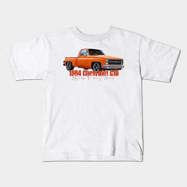 1984 Chevrolet C10 Stepside Pickup Truck Kids T-Shirt by Gestalt Imagery